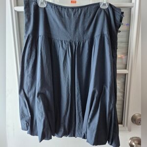 Jessica Navy A-Line Balloon Hem Skirt